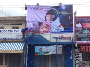 Thi công Bảng hiệu Alu, mặt dựng Alu ngoài trời, trong nhà.